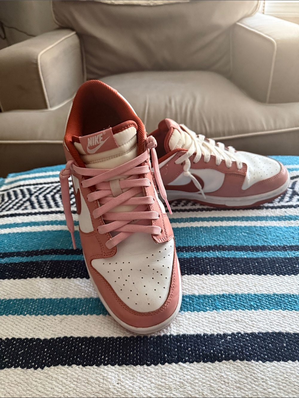 Nike Women’s Low-Top Sneakers - Pink and White